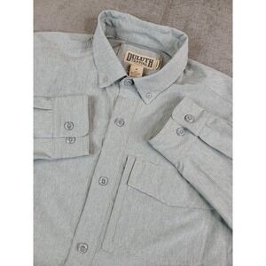 Duluth Trading Shirt Men M Gray Sol Survivor Performance Vented Outdoors Pocket